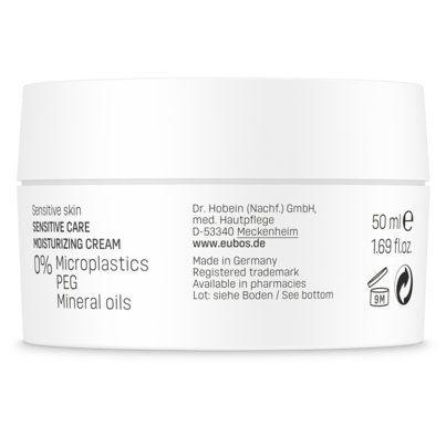 Sie sehen eine Packung Eubos Sensitiv Feuchtigkeitscreme, Produktbild: 02 Eubos Sensitiv Feuchtigkeitscreme, A-Nr.: 2168005 - 02