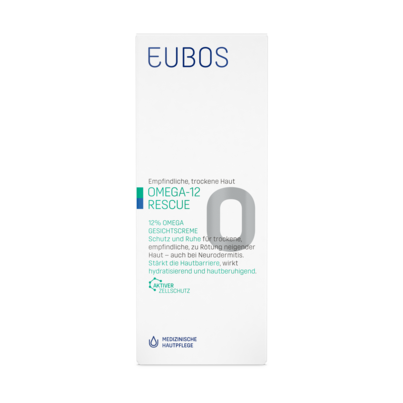 Sie sehen eine Packung Eubos Omega 12% Gesichtscreme 50 ml, Produktbild: 03 Eubos Omega 12% Gesichtscreme 50 ml, A-Nr.: 3998743 - 03