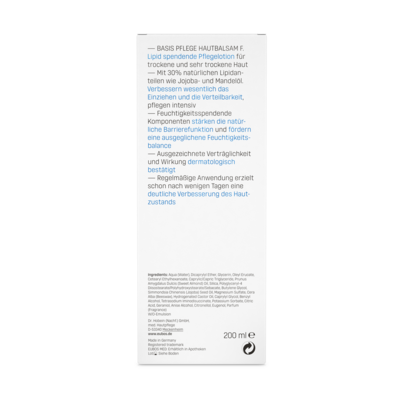 Sie sehen eine Packung Eubos Hautbalsam F 200 ml, Produktbild: 05 Eubos Hautbalsam F 200 ml, A-Nr.: 1672351 - 05