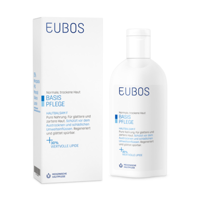 Sie sehen eine Packung Eubos Hautbalsam F 200 ml, Produktbild: 06 Eubos Hautbalsam F 200 ml, A-Nr.: 1672351 - 06