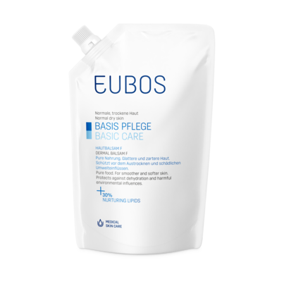 Sie sehen eine Packung Eubos Hautbalsam F NF 400 ml, Produktbild: 02 Eubos Hautbalsam F NF 400 ml, A-Nr.: 1733265 - 02