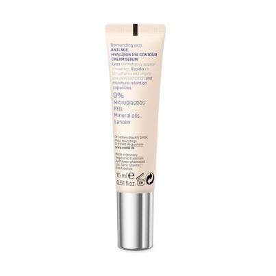 Sie sehen eine Packung Eubos Anti Age Hyaluron Augen Kontur Serum 15ml, Produktbild: 02 Eubos Anti Age Hyaluron Augen Kontur Serum 15ml, A-Nr.: 4006896 - 02