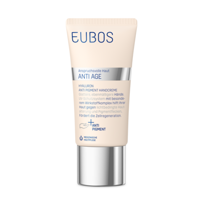 Sie sehen eine Packung Eubos Hyaluron Handcreme LSF 15 50ml, Produktbild: 02 Eubos Hyaluron Handcreme LSF 15 50ml, A-Nr.: 4006904 - 02