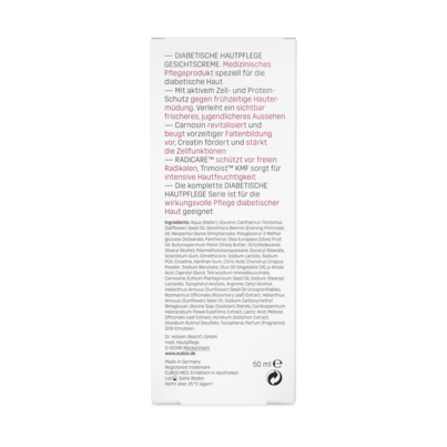 Sie sehen eine Packung Eubos Diabestes Gesichtscreme, Produktbild: 05 Eubos Diabestes Gesichtscreme, A-Nr.: 4100537 - 05