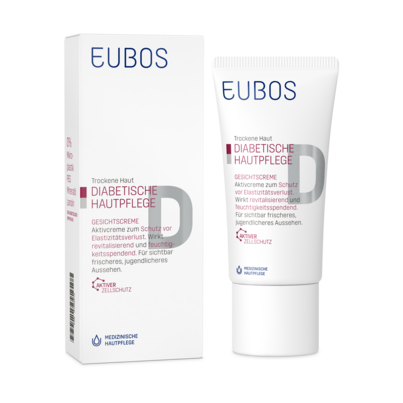 Sie sehen eine Packung Eubos Diabestes Gesichtscreme, Produktbild: 06 Eubos Diabestes Gesichtscreme, A-Nr.: 4100537 - 06