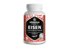 Sie sehen eine Packung Vitamaze Eisen 20mg +Histidin u. Vitamine, Produktbild: 01 Vitamaze Eisen 20mg +Histidin u. Vitamine, A-Nr.: 5179512 - 01