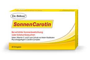 Sie sehen eine Packung Dr. Böhm SonnenCarotin, Produktbild: 01 Dr. Böhm SonnenCarotin, A-Nr.: 2866235 - 01