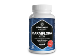 Sie sehen eine Packung Vitamaze Darmflora Vital vegan, Produktbild: 01 Vitamaze Darmflora Vital vegan, A-Nr.: 5179570 - 01