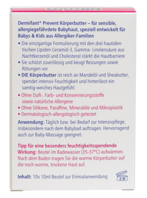 Dermifant® Prevent Körperbutter 10 x 10ml, A-Nr.: 5585985 - 04
