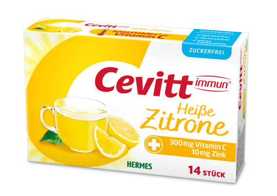 Cevitt immun® Heiße Zitrone zuckerfrei 14 ST, A-Nr.: 5105755 - 01