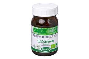 Sie sehen eine Packung Sanatur Chlorella Tabletten BIO, Produktbild: 01 Sanatur Chlorella Tabletten BIO, A-Nr.: 4258758 - 01