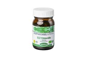 Sie sehen eine Packung Sanatur Chlorella Tabletten BIO, Produktbild: 01 Sanatur Chlorella Tabletten BIO, A-Nr.: 4258764 - 01