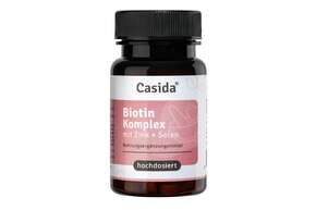 Sie sehen eine Packung Casida Biotin Komplex mit Zink + Selen, Produktbild: 01 Casida Biotin Komplex mit Zink + Selen, A-Nr.: 5463615 - 01