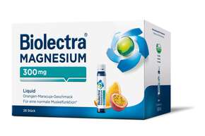 Sie sehen eine Packung Biolectra® Magnesium 300 mg Liquid 28 Stück, Produktbild: 01 Biolectra® Magnesium 300 mg Liquid 28 Stück, A-Nr.: 5048141 - 01