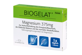 Sie sehen eine Packung Biogelat Magnesium 375, Produktbild: 01 Biogelat Magnesium 375, A-Nr.: 4084749 - 01
