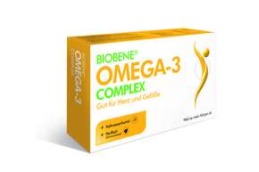 Sie sehen eine Packung BIOBENE Omega-3 Complex Kapseln, Produktbild: 01 BIOBENE Omega-3 Complex Kapseln, A-Nr.: 3840864 - 01