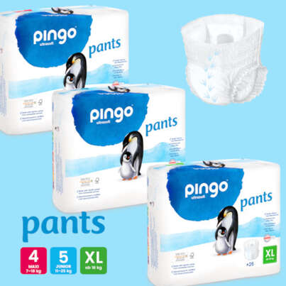 Sie sehen eine Packung Bio Windeln Nr.6 XL Jumbo 13-18 Kg Pinguin – Pingo Swiss, Produktbild: 03 Bio Windeln Nr.6 XL Jumbo 13-18 Kg Pinguin – Pingo Swiss, A-Nr.: 4846923 - 03