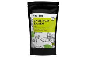 Sie sehen eine Packung vitaldoc® BIO Basilikum-Samen, Produktbild: 01 vitaldoc® BIO Basilikum-Samen, A-Nr.: 5642341 - 01