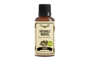 Sie sehen eine Packung Auwald® - Süssholzwurzel - BIO Tropfen (Auszug, Extrakt, Essenz), Produktbild: 01 Auwald® - Süssholzwurzel - BIO Tropfen (Auszug, Extrakt, Essenz), A-Nr.: 5709795 - 01