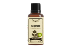 Sie sehen eine Packung Auwald® - Koriander - BIO Tropfen (Auszug, Extrakt, Essenz), Produktbild: 01 Auwald® - Koriander - BIO Tropfen (Auszug, Extrakt, Essenz), A-Nr.: 5709654 - 01