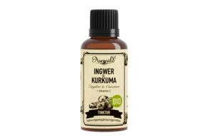 Sie sehen eine Packung Auwald® - Ingwer & Kurkuma - BIO Tropfen (Auszug, Extrakt, Essenz), Produktbild: 01 Auwald® - Ingwer & Kurkuma - BIO Tropfen (Auszug, Extrakt, Essenz), A-Nr.: 5709513 - 01