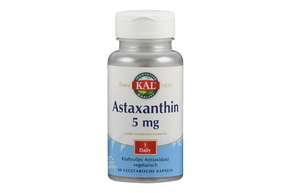 Sie sehen eine Packung Supplementa Astaxanthin 5 mg KAL Kapseln, Produktbild: 01 Supplementa Astaxanthin 5 mg KAL Kapseln, A-Nr.: 5597764 - 01