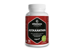 Sie sehen eine Packung Vitamaze Astaxanthin 4mg vegan, Produktbild: 01 Vitamaze Astaxanthin 4mg vegan, A-Nr.: 5179587 - 01