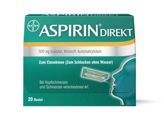 Aspirin® Direkt 500 mg Granulat, A-Nr.: 3911794 - 01