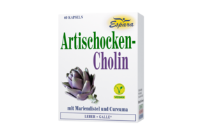 Sie sehen eine Packung Artischocken-Cholin Kapseln, Produktbild: 01 Artischocken-Cholin Kapseln, A-Nr.: 5714514 - 01