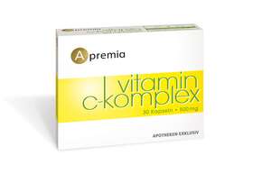 Sie sehen eine Packung Apremia Vitamin C-Komplex Kapseln, Produktbild: 01 Apremia Vitamin C-Komplex Kapseln, A-Nr.: 3936009 - 01