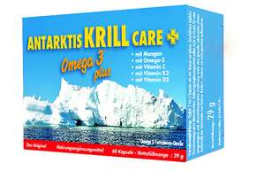 Sie sehen eine Packung ANTARKTIS KRILL CARE, Produktbild: 01 ANTARKTIS KRILL CARE, A-Nr.: 4295423 - 01