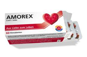 Sie sehen eine Packung AMOREX Tabletten, Produktbild: 01 AMOREX Tabletten, A-Nr.: 5216147 - 01