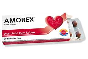 Sie sehen eine Packung AMOREX Tabletten, Produktbild: 01 AMOREX Tabletten, A-Nr.: 3270154 - 01