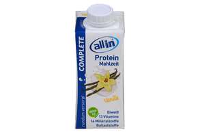 Sie sehen eine Packung all in® COMPLETE Vanille (14 x 200 ml), Produktbild: 01 all in® COMPLETE Vanille (14 x 200 ml), A-Nr.: 4907352 - 01