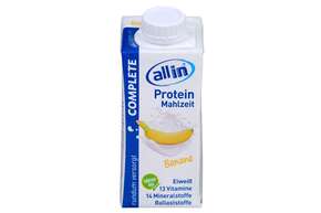 Sie sehen eine Packung all in® 5er MIX COMPLETE Protein Mahlzeit (14 x 200 ml), Produktbild: 01 all in® 5er MIX COMPLETE Protein Mahlzeit (14 x 200 ml), A-Nr.: 4907375 - 01