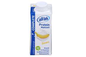 Sie sehen eine Packung all in® COMPLETE Banane (14 x 200 ml), Produktbild: 01 all in® COMPLETE Banane (14 x 200 ml), A-Nr.: 4907300 - 01