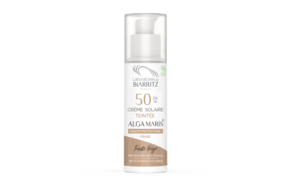 Sie sehen eine Packung Alga Maris getönte Sonnencreme bio für Gesicht LSF 50 beige LdB, Produktbild: 01 Alga Maris getönte Sonnencreme bio für Gesicht LSF 50 beige LdB, A-Nr.: 4610066 - 01
