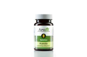 Sie sehen eine Packung APOfit Acerola- Lutschtabletten 100 Stück, Produktbild: 01 APOfit Acerola- Lutschtabletten 100 Stück, A-Nr.: 3883402 - 01