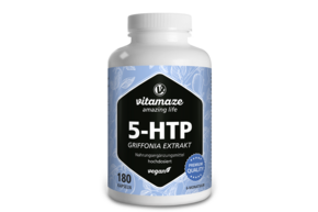 Sie sehen eine Packung Vitamaze 5-HTP Griffonia Extrakt hochdosiert, Produktbild: 01 Vitamaze 5-HTP Griffonia Extrakt hochdosiert, A-Nr.: 5274044 - 01