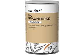 Sie sehen eine Packung vitaldoc® BIO Braunhirse, fermentiert, Produktbild: 01 vitaldoc® BIO Braunhirse, fermentiert, A-Nr.: 5842293 - 01