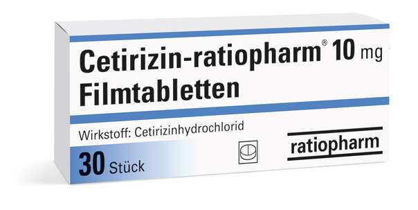 Cetirizin-ratiopharm® 10 mg Filmtabletten, A-Nr.: 2428995 - 01