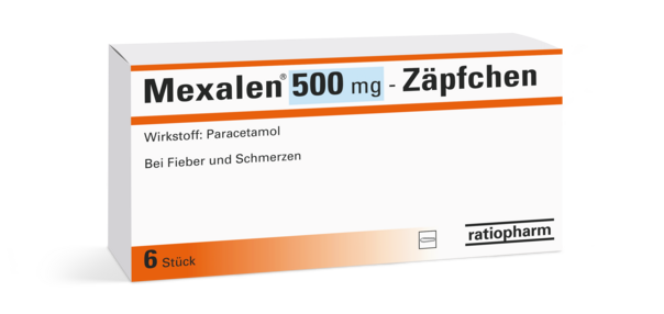 Mexalen® 500 mg-Zäpfchen, A-Nr.: 0916650 - 01