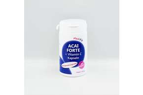 Sie sehen eine Packung Acai Forte 400mg + Vitamin C Kapseln, Produktbild: 01 Acai Forte 400mg + Vitamin C Kapseln, A-Nr.: 4547416 - 01