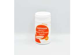 Sie sehen eine Packung Chitosan 500 mg + Vitamin-B-Komplex Kapseln, Produktbild: 01 Chitosan 500 mg + Vitamin-B-Komplex Kapseln, A-Nr.: 4547600 - 01