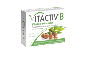 Sie sehen eine Packung VITACTIV® B Vitamin B-Komplex, Produktbild: 01 VITACTIV® B Vitamin B-Komplex, A-Nr.: 4128010 - 01