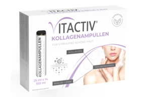 Sie sehen eine Packung VITACTIV® Kollagenampullen, Produktbild: 01 VITACTIV® Kollagenampullen, A-Nr.: 5788010 - 01
