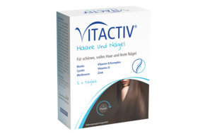 Sie sehen eine Packung VITACTIV® Haare und Nägel, Produktbild: 01 VITACTIV® Haare und Nägel, A-Nr.: 4579876 - 01
