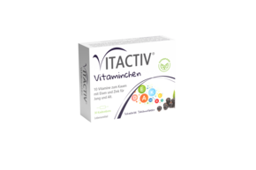 Sie sehen eine Packung VITACTIV® Vitaminchen Schwarze Johannisbeer, Produktbild: 01 VITACTIV® Vitaminchen Schwarze Johannisbeer, A-Nr.: 5683417 - 01