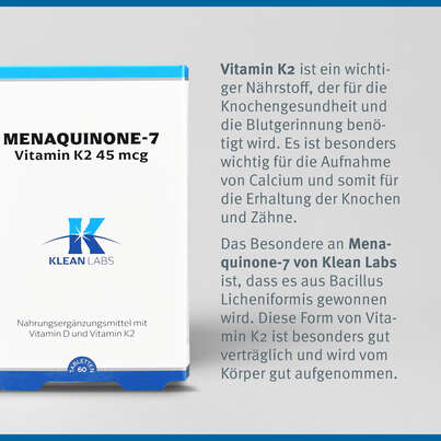 Menaquinone-7 Vitamin K2 45 mcg Klean Labs Tabletten, A-Nr.: 5395575 - 05