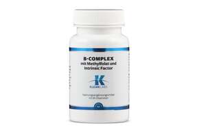 Sie sehen eine Packung B-Complex mit Metafolin und Intrinsic Faktor Klean Labs Kapseln, Produktbild: 01 B-Complex mit Metafolin und Intrinsic Faktor Klean Labs Kapseln, A-Nr.: 5395664 - 01